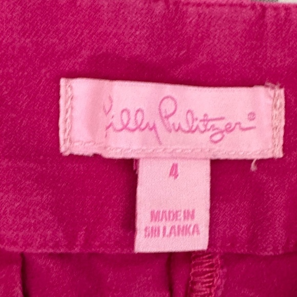 Women's Lilly Pulitzer Sloane Shorts 5" Side Zip Pink Womens Size 4 Excellent - Picture 5 of 7
